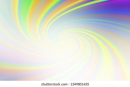 Light Green vector template with curved lines. An elegant bright illustration with gradient. Template for cell phone screens.