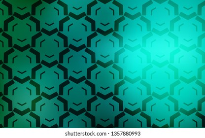 Light Green vector template with curved lines. A completely new colorful illustration in simple style. The best colorful design for your business.