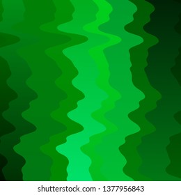 Light Green vector template with curved lines. Colorful illustration with curved lines. Smart design for your promotions.