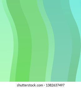 Light Green vector template with curved lines. Abstract gradient illustration with wry lines. Design for your business promotion.