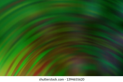 Light Green vector template with curved lines. Brand new colorful illustration in simple style. A new texture for your  ad, booklets, leaflets.