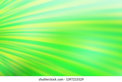 Light Green vector template with curved lines. Colorful abstract illustration with gradient lines. Brand new design for your ads, poster, banner.