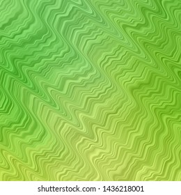 Light Green vector template with curved lines. Brand new colorful illustration with bent lines. Pattern for websites, landing pages.