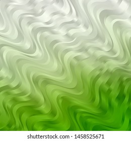 Light Green vector template with curved lines. Bright illustration with gradient circular arcs. Template for cellphones.