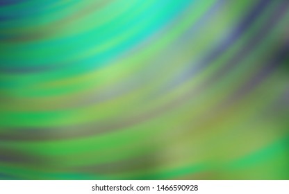 Light Green vector template with curved lines. Colorful illustration in abstract style with gradient. New composition for your brand book.