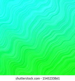 Light Green vector template with curved lines. Illustration in abstract style with gradient curved.  Pattern for busines booklets, leaflets