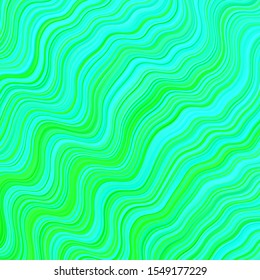 Light Green vector template with curved lines. Illustration in abstract style with gradient curved.  Pattern for busines booklets, leaflets