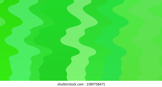 Light Green vector template with curved lines. Abstract gradient illustration with wry lines. Pattern for booklets, leaflets.