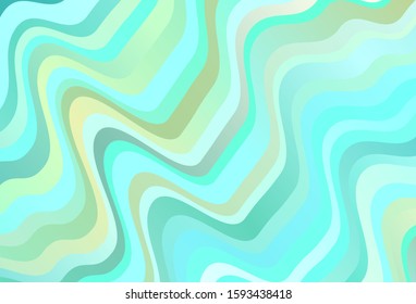 Light Green vector template with curved lines. Colorful geometric sample with gradient lines.  The best colorful design for your business.