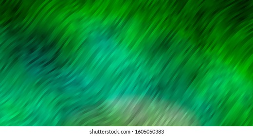 Light Green vector template with curved lines. Bright illustration with gradient circular arcs. Best design for your posters, banners.