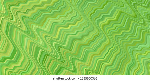 Light Green vector template with curved lines. Brand new colorful illustration with bent lines. Pattern for websites, landing pages.