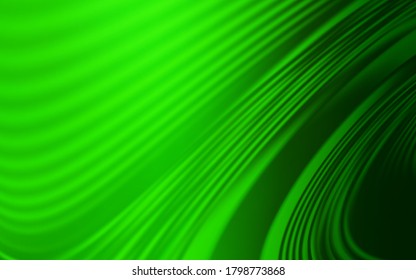 Light Green vector template with curved lines. Creative illustration in halftone style with gradient. Abstract design for your web site.