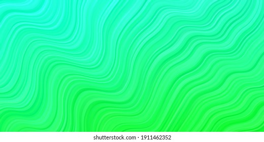 Light Green vector template with curved lines. Illustration in abstract style with gradient curved.  Pattern for busines booklets, leaflets
