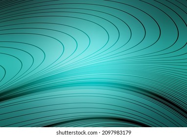 Plantilla de vector verde claro con líneas curvas. Ilustración colorida en estilo abstracto con gradiente. Nuevo diseño para tu anuncio.