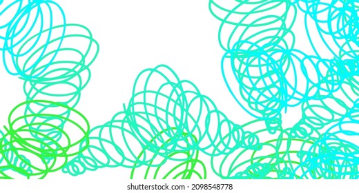 Light green vector template with curved lines. Abstract illustration with bandy gradient lines. Design for your business promotion.