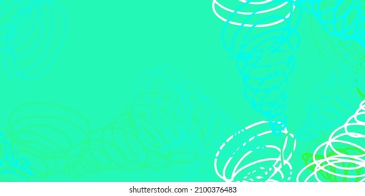 Light green vector template with curved lines. Abstract illustration with bandy gradient lines. Design for your business promotion.