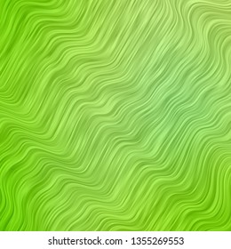 Light Green vector template with curves. Gradient illustration in simple style with bows. Design for your business promotion.