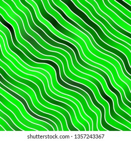 Light Green vector template with curves. Gradient illustration in simple style with bows. Best design for your posters, banners.
