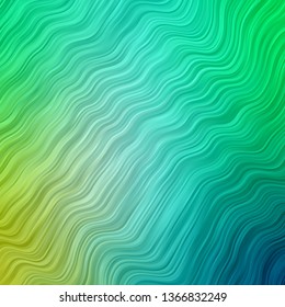 Light Green vector template with curves. Colorful illustration in abstract style with bent lines. Design for your business promotion.