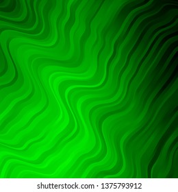 Light Green vector template with curves. Colorful illustration with curved lines. Smart design for your promotions.