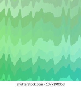 Light Green vector template with curves. Bright illustration with gradient circular arcs. Pattern for websites, landing pages.