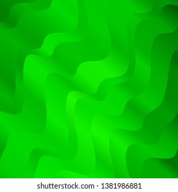 Light Green vector template with curves. Bright illustration with gradient circular arcs. Pattern for commercials, ads.