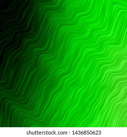 Light Green vector template with curves. Brand new colorful illustration with bent lines. Best design for your posters, banners.