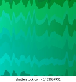 Light Green vector template with curves. Colorful abstract illustration with gradient curves. Best design for your ad, poster, banner.