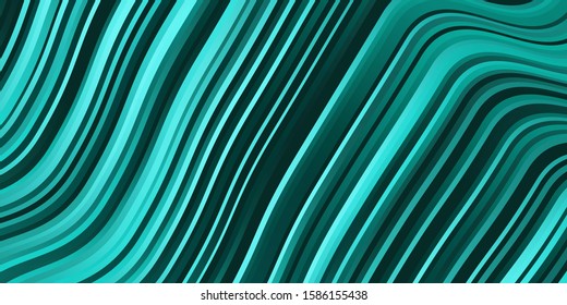 Light Green vector template with curves. Illustration in abstract style with gradient curved.  Pattern for booklets, leaflets.