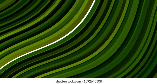 Light Green vector template with curves. Colorful illustration with curved lines. Pattern for ads, commercials.