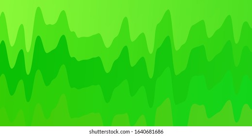 Light Green vector template with curves. Colorful illustration with curved lines. Pattern for booklets, leaflets.