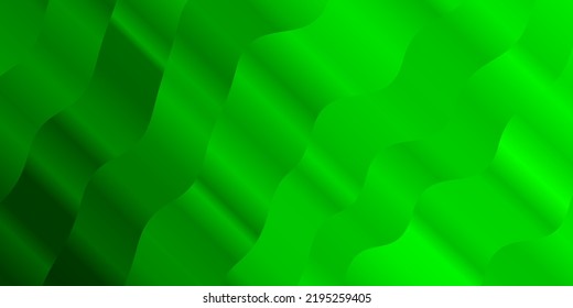 Light Green vector template with curves. Abstract gradient illustration with wry lines. Best design for your posters, banners.