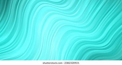 Plantilla de vector verde claro con curvas. Ilustración colorida en estilo circular con líneas. Plantilla para el diseño de la interfaz de usuario.