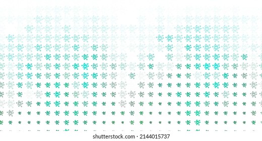 Light Green vector template with flu signs. Colorful  gradient illness symbols in simple abstract style. Design for biohazard warning.