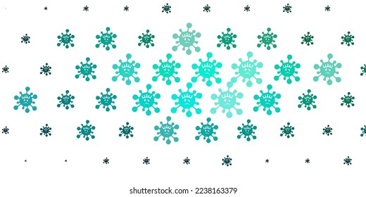 Light Green vector template with flu signs. Colorful  gradient illness symbols in simple abstract style. Simple drawing against danger fever.