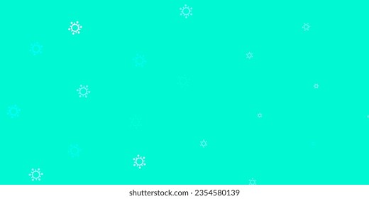 Light green vector template with flu signs. Simple design in abstract style with infection forms. Simple design against epidemic information.