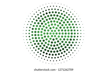 Light Green vector template in hexagonal style. Abstract illustration with colorful hexagons. Pattern can be used for landing pages.