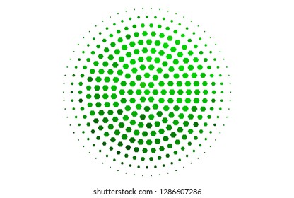 Light Green vector template in hexagonal style. Abstract illustration with colorful hexagons. Pattern can for your ad, booklets.