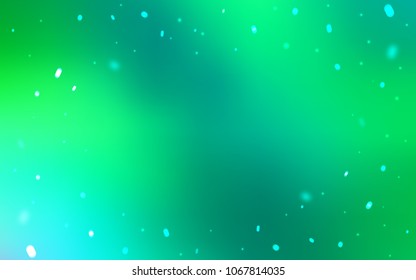 Light Green vector template with ice snowflakes. Glitter abstract illustration with crystals of ice. New year design for your business advert.
