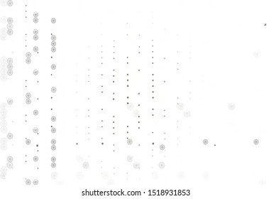 Light Green vector template with ice snowflakes. Decorative shining illustration with snow on abstract template. The template can be used as a new year background.