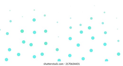 Light green vector template with ice snowflakes. Smart geometrical abstract illustration with ice, snow. New year leaflet pattern.