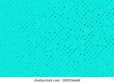 Light Green vector template with isolated letters. Shining colorful illustration with isolated letters. Pattern for booklets, leaflets of education.