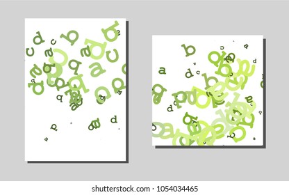 Light Green vector template for landing pages. Abstract booklet on colored background with gradient. Pattern for ads, leaflets, labels of your business.