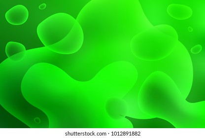 Light Green vector template with lava shapes. A completely new color illustration in memphis style. Pattern for your business design.
