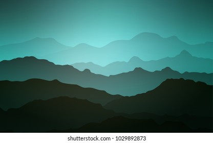 Light Green vector template with lava shapes. Brand-new colored illustration in mountain style with gradient. A completely new template for your business design.