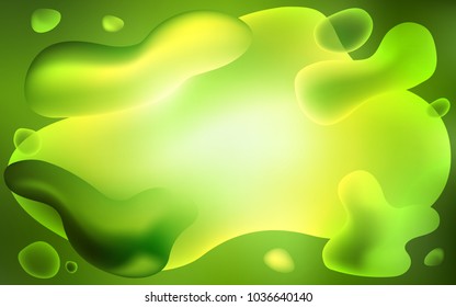 Light Green vector template with lava shapes. Glitter abstract illustration with wry lines. Brand-new design for your ads, poster, banner.