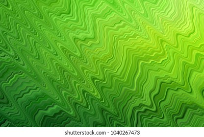 Light Green vector template with lava shapes. Modern gradient abstract illustration with bandy lines. Marble style for your business design.