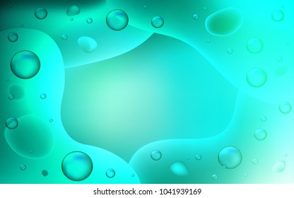 Light Green vector template with lava shapes. A sample with blurred bubble shapes. A completely new template for your business design.