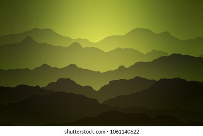 Light Green vector template with lava shapes. Shining crooked illustration in mountain style. The elegant pattern for brand book.