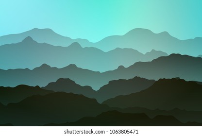 Light Green vector template with lava shapes. Brand-new colored illustration in mountain style with gradient. A completely new memphis design for your business.
